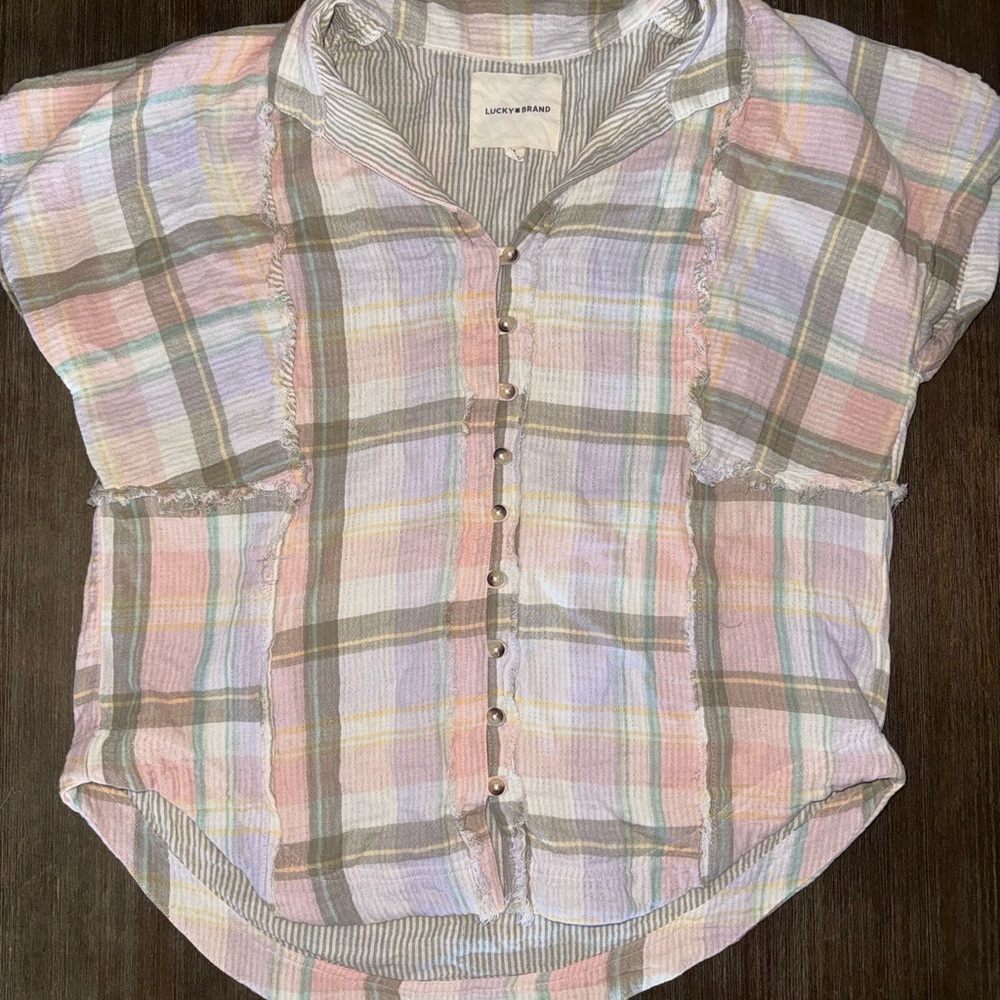 Lucky brand pastel button down top